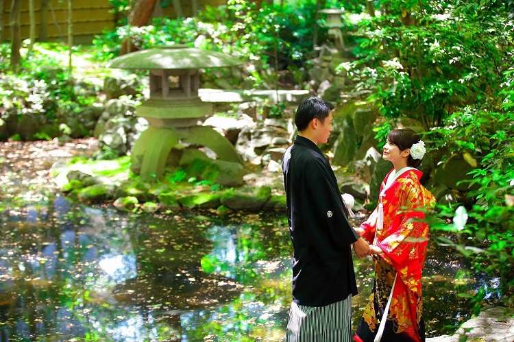 仙台・緑水庵で和装前撮り