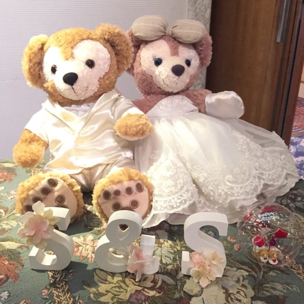 結婚式♡ウェルカムベア♡ダッフィー、シェリーメイ♡プレ花嫁 Disney ダッフィー シェリーメイ ウエルカムベア 結婚式 ペア