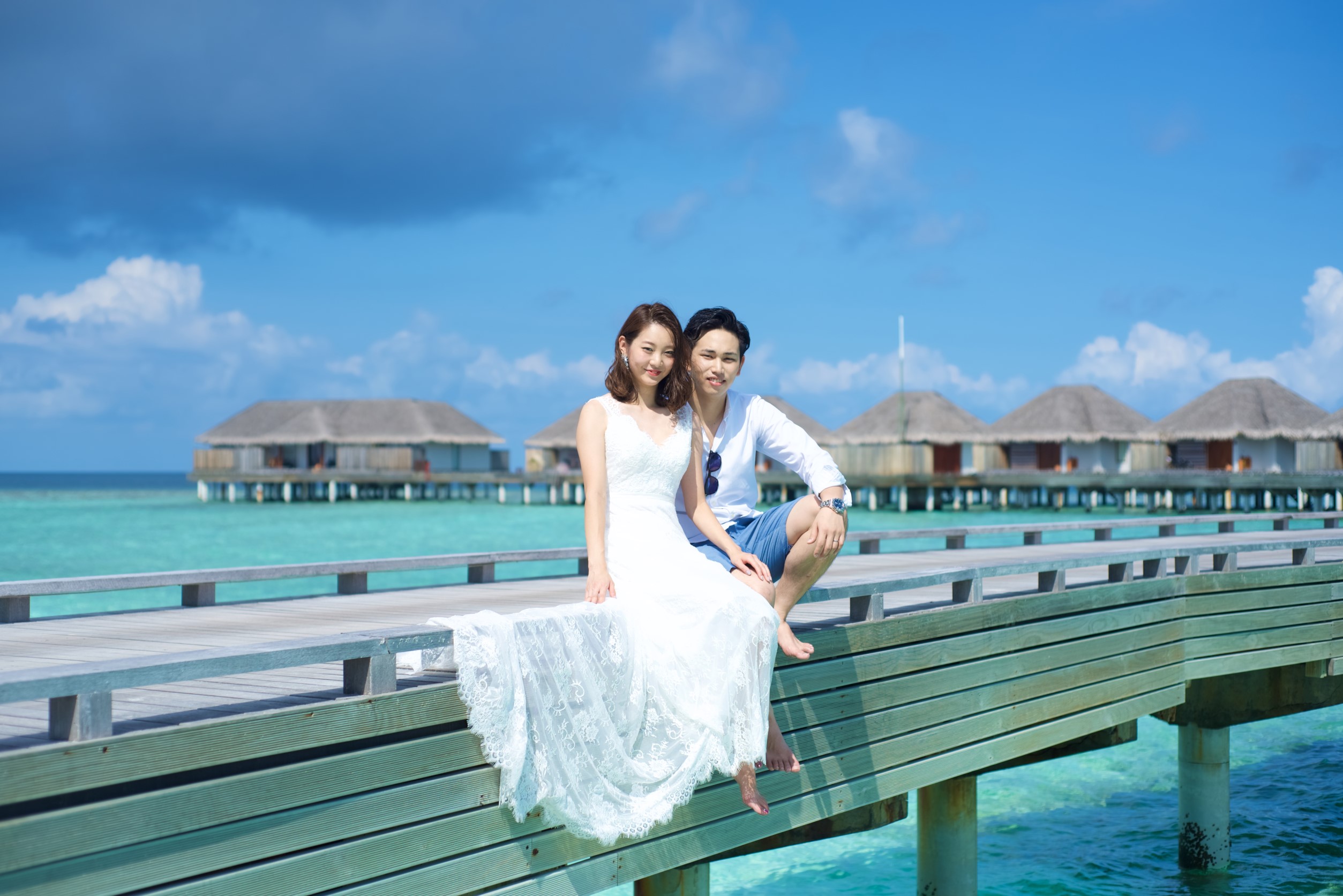 美しすぎる海をバックに ハネムーンで行ったモルディブでの後撮りレポをご紹介 美花嫁図鑑 Farny ファーニー お洒落で可愛い花嫁レポが満載 Byプラコレ