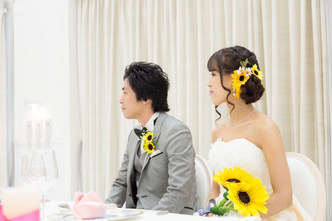 花嫁 髪型 ひまわり
