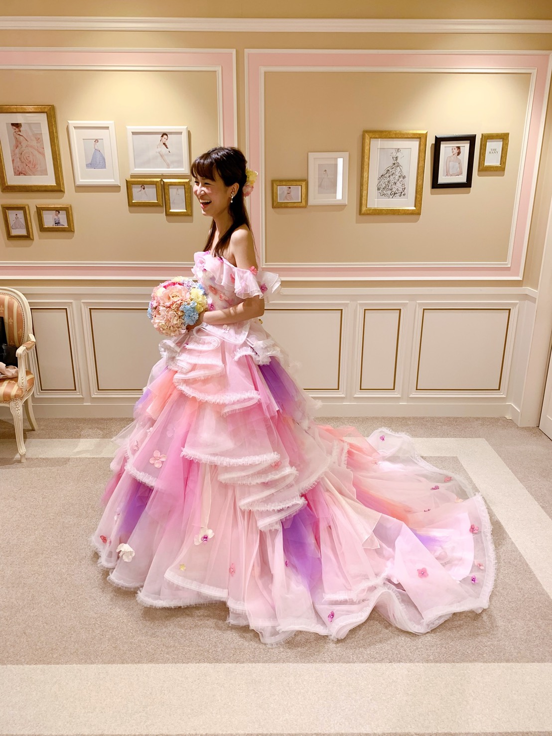 ウエディングドレス❤︎ピンク ❤︎マネキンは7号 楽天市場】【P5倍☆BLACK FRIDAY限定】カラードレス 編み上げ ピンク