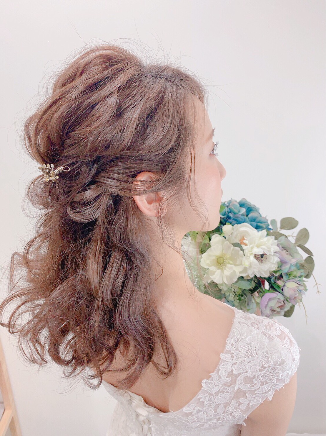 花嫁 髪型 ゆるふわアップ