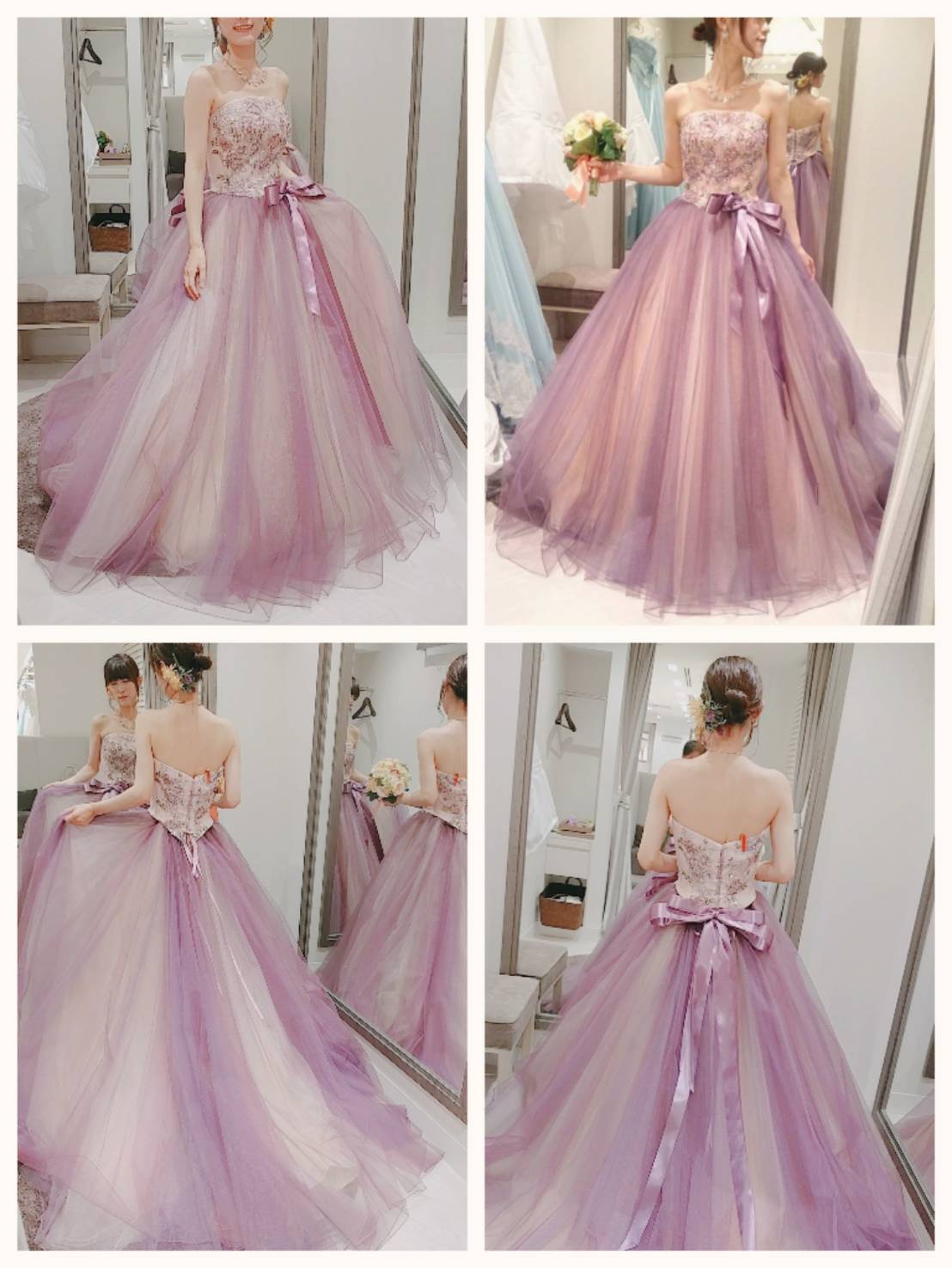 運命のドレスが見つかるまで ピンクとパープルドレス試着を特集いたします 美花嫁図鑑 Farny ファーニー お洒落で可愛い花嫁レポが満載 Byプラコレ