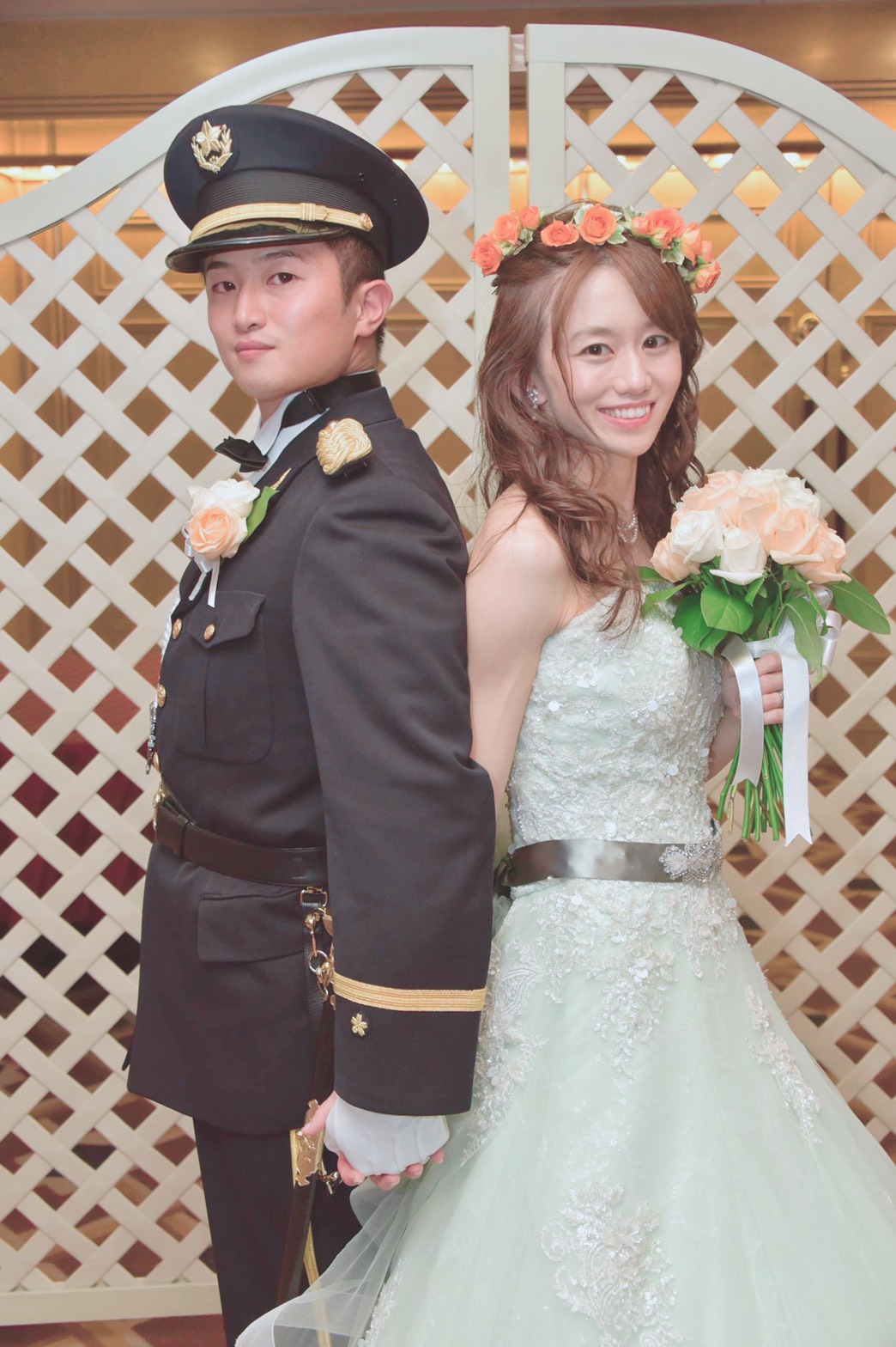 私たちの花嫁スナップを紹介♡儀礼服とレインボードレスの組み合わせに 