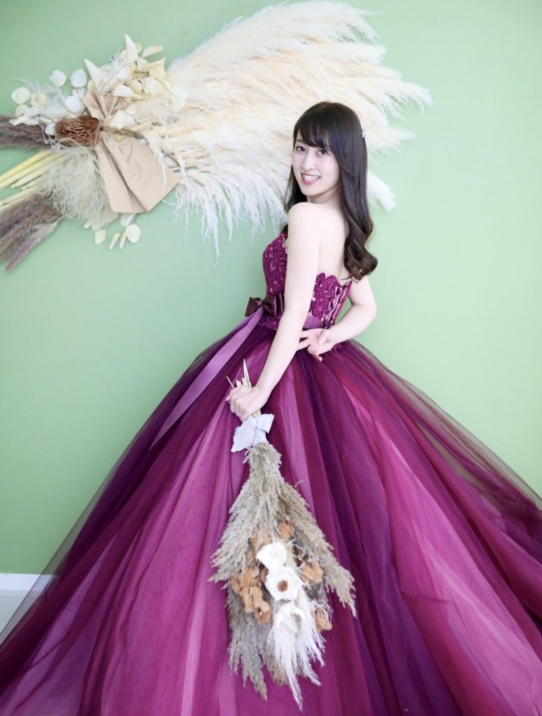ローラアシュレイ ワインレッド カラードレス ローラアシュレイ ワインレッド カラードレス
