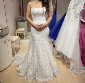 ELIECA ウェディングドレス マーメイドライン あた 