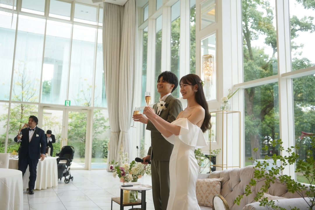 披露宴レポ】ビッグドーナツをがぶり！！アットホームなナチュラル