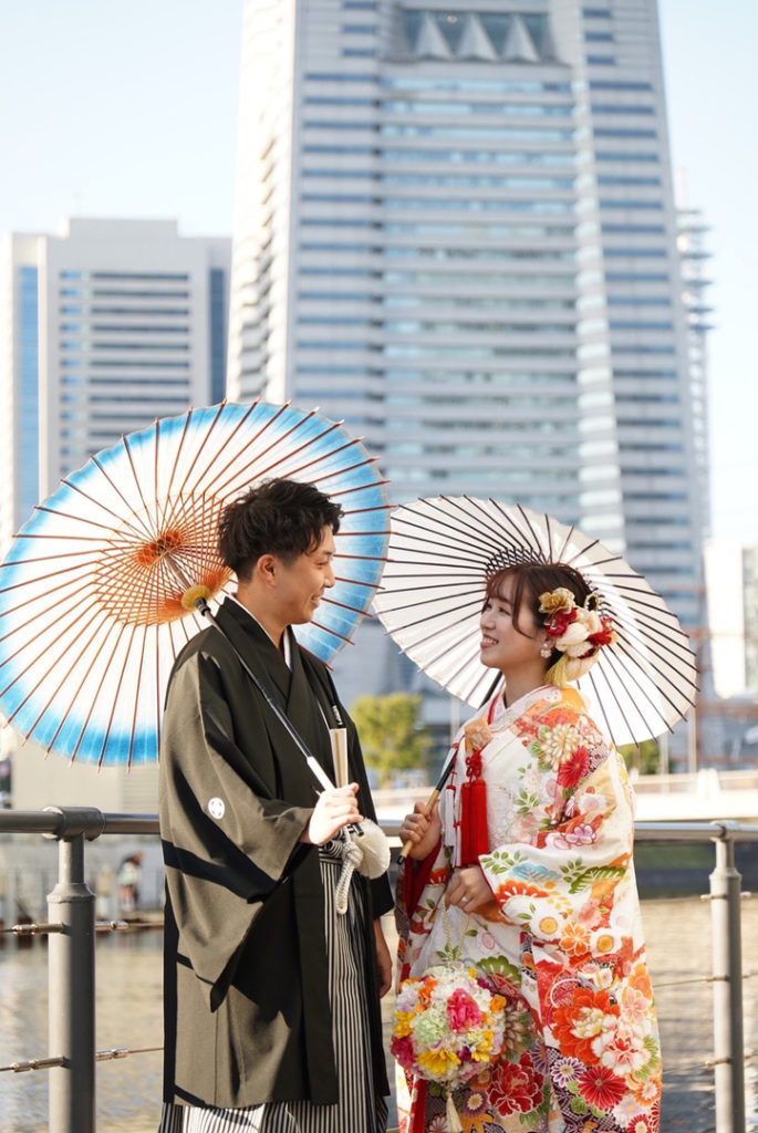 『美品』花嫁　色打掛　写真どり 色打掛「梅花雪輪取」 TANAN丹庵 京都結婚式 - TANAN 丹庵
